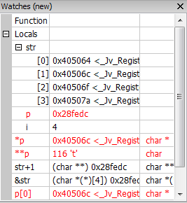 CodeBlocks调试watch窗口