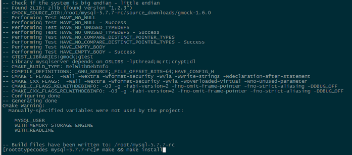 MySQL5.7.7rc编译前的配置