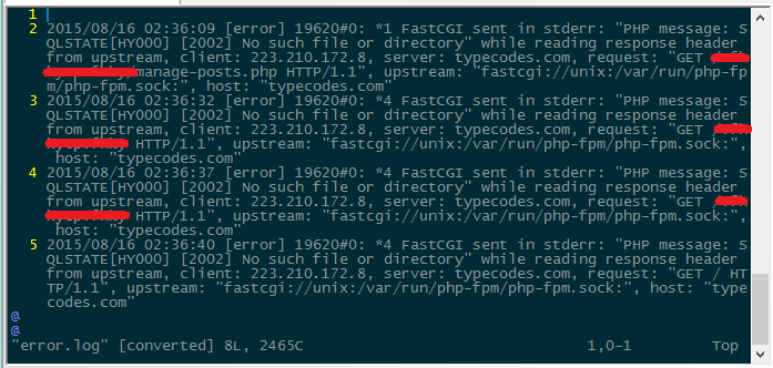 Nginx的错误日志 Nginx的错误日志