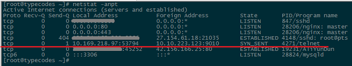 netstat查看tcp连接状态