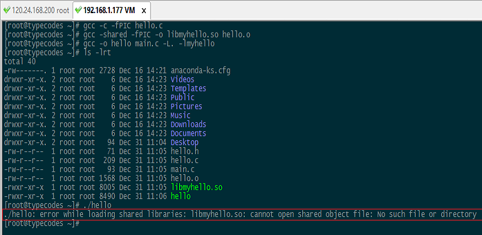 error while loading shared libraries