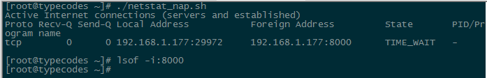 Linux中利用netstat和lsof命令查看TCP服务状态