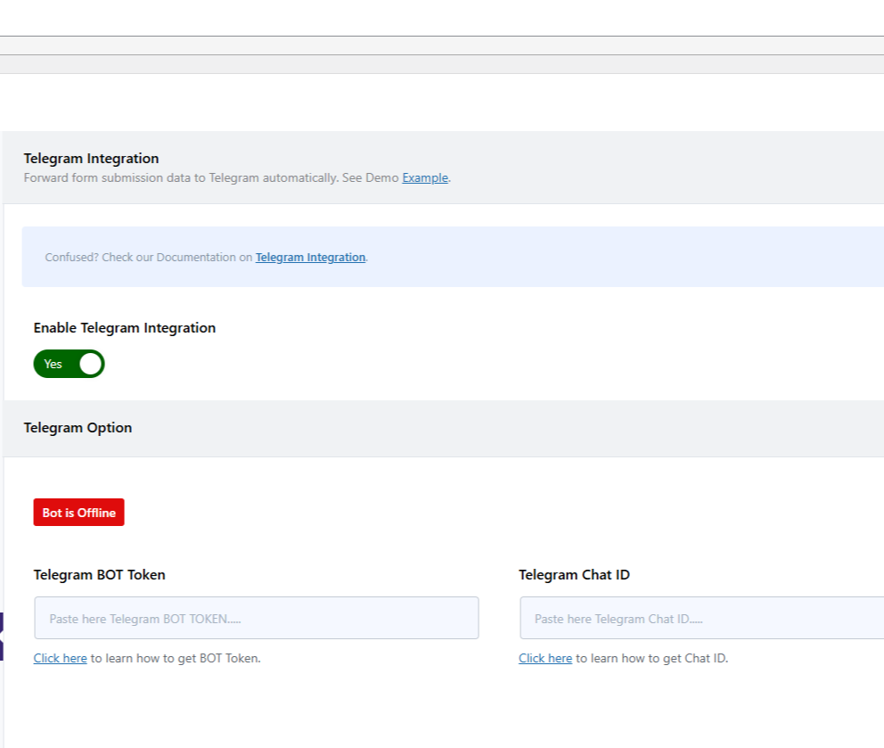 telegram integration | Ultra Addons for Contact Form 7