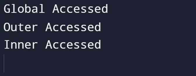 Access Variables Work In The Nested Function