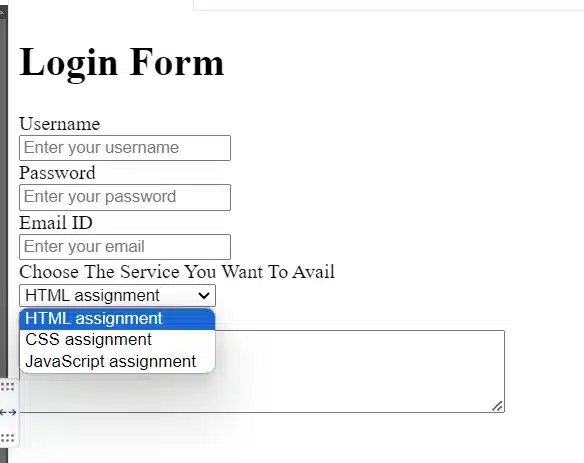 select and option elements