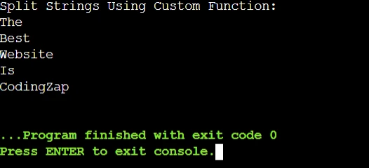 Output- Using Custom Function