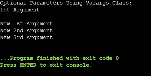 Output4- Varargs