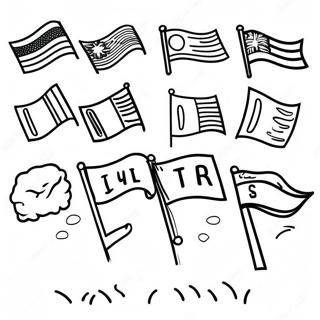 Colorful National Flags Coloring Page 691-554
