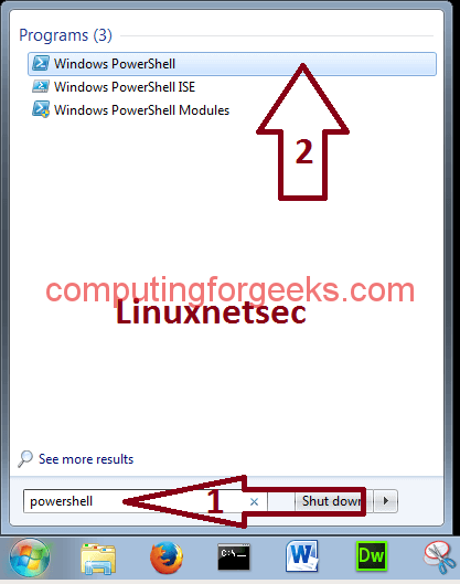 starting windows powershell