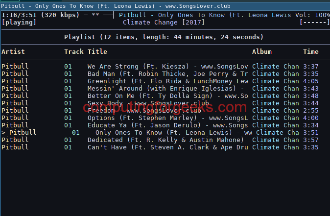 configure mpd and ncmpcpp on Linux