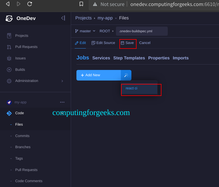 Install and Use OneDev 6