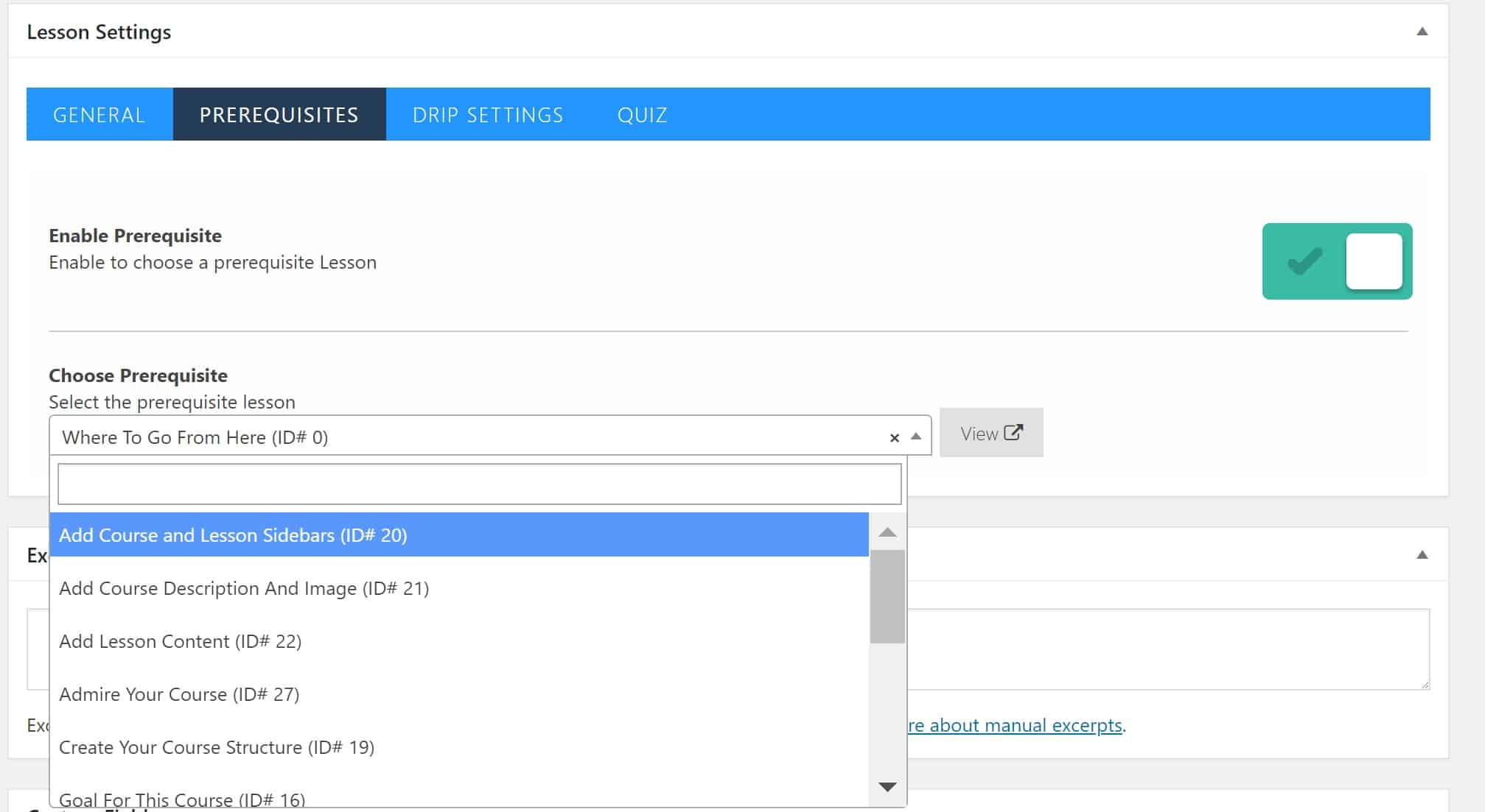 lesson in LifterLMS.