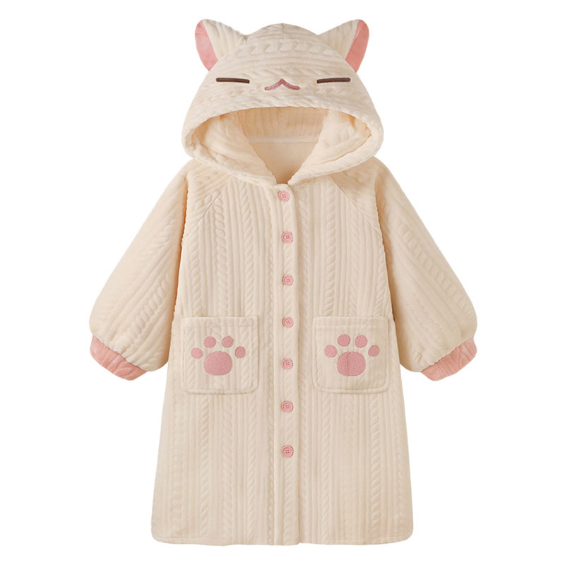 パジャマ 子猫 アニメ風 暖かい カップルルック かわいい