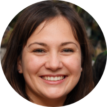 Satisfied LIM Lessons language learner with brown hair