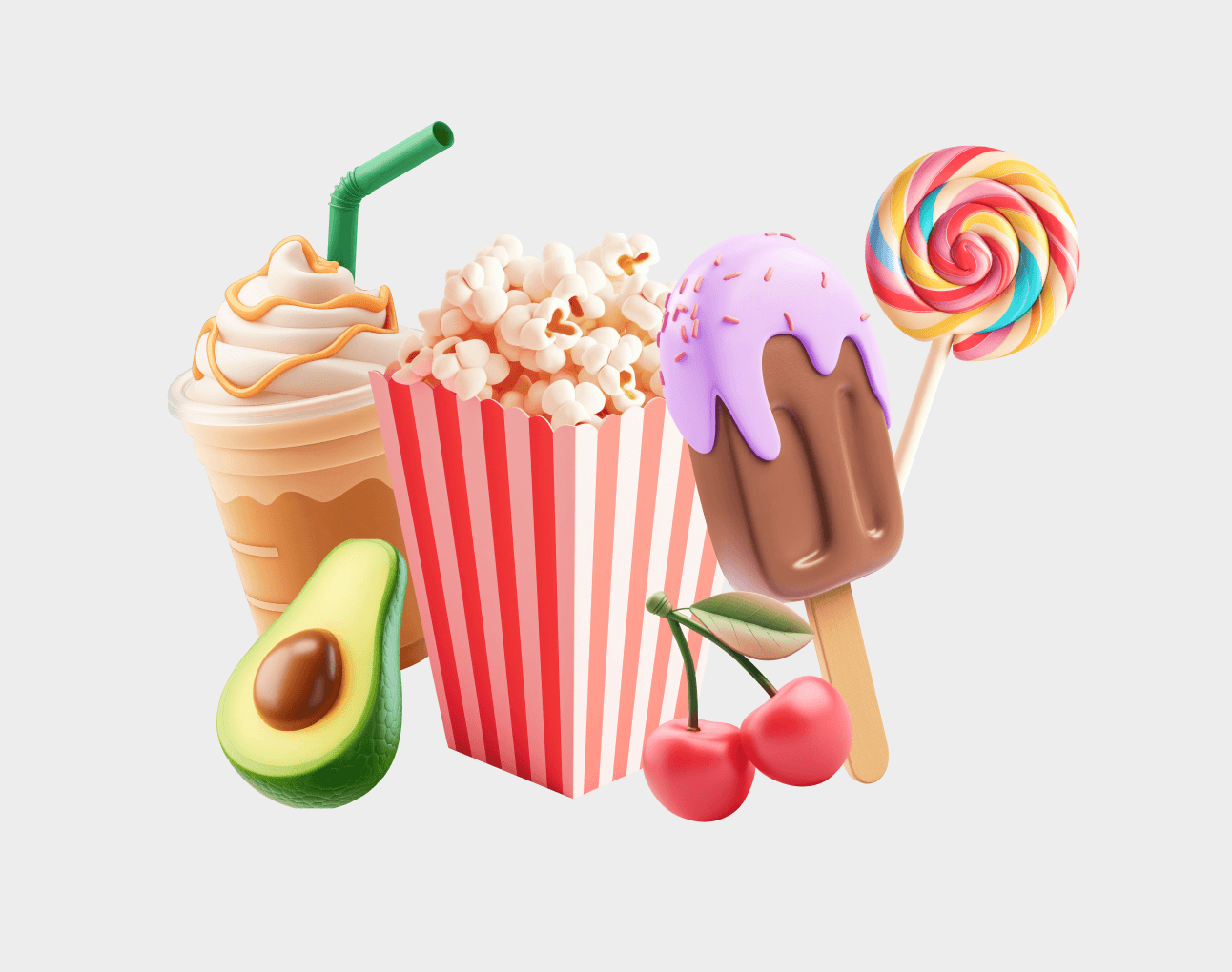 food 3d illustrations