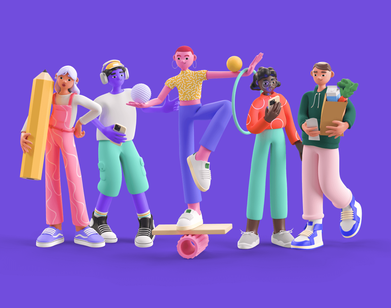 people 3d characters