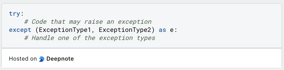Python Exception Handling