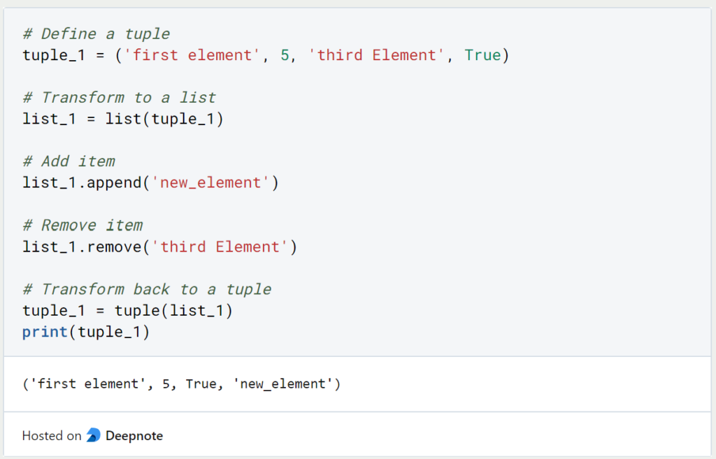Python Tuple