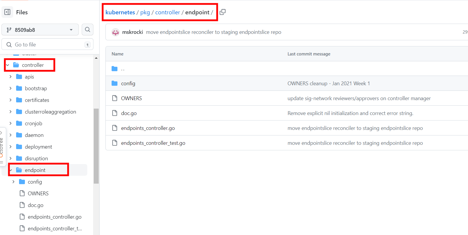 EndPoint 源代码目录
