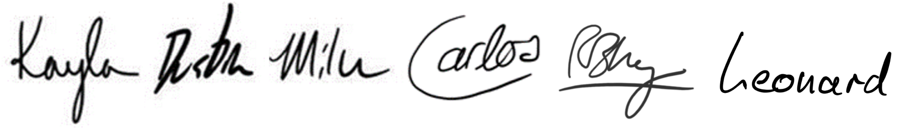 May 2022 signatures