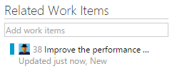 View work items related to the pull request