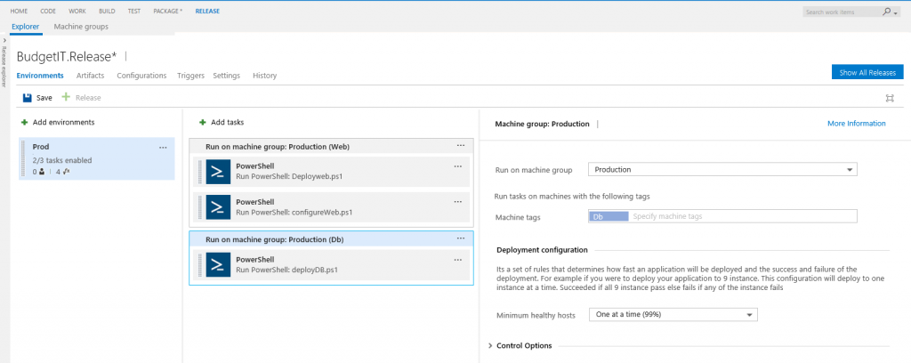 Deploy to machine group