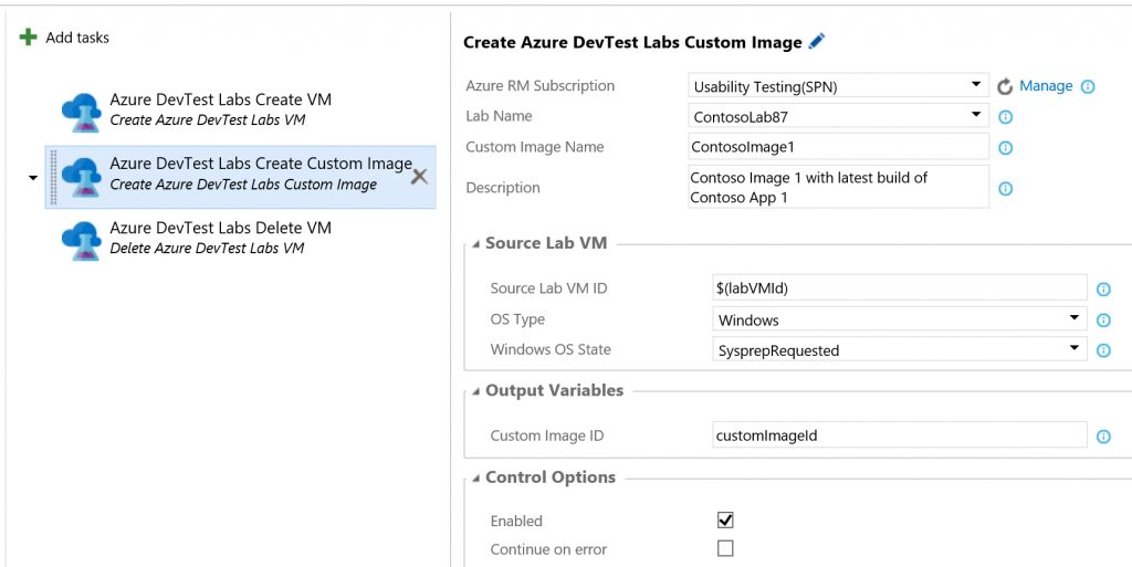 VSTS tasks