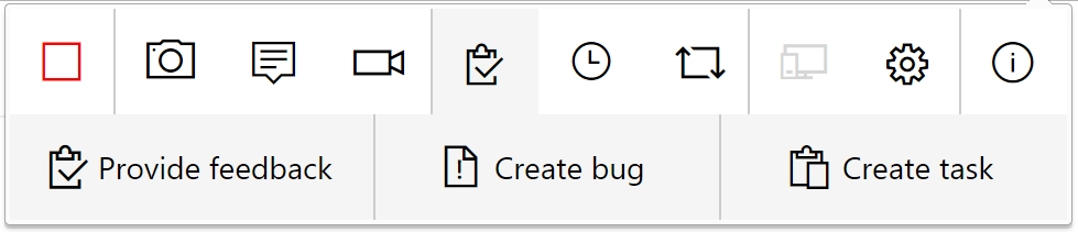 Users with stakeholder access can create feedback responses, bugs and tasks