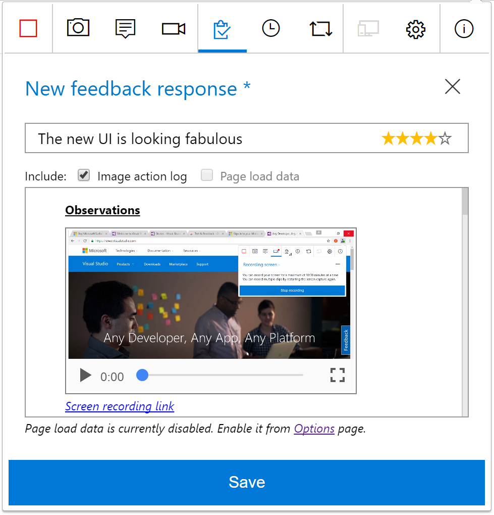 Feedback response