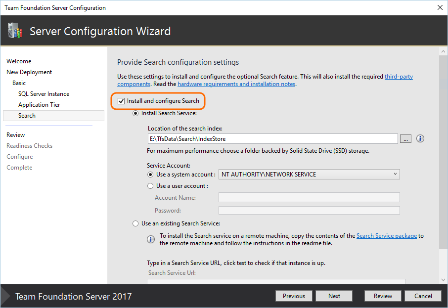 configuresearchdetails
