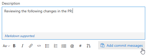 pull request description