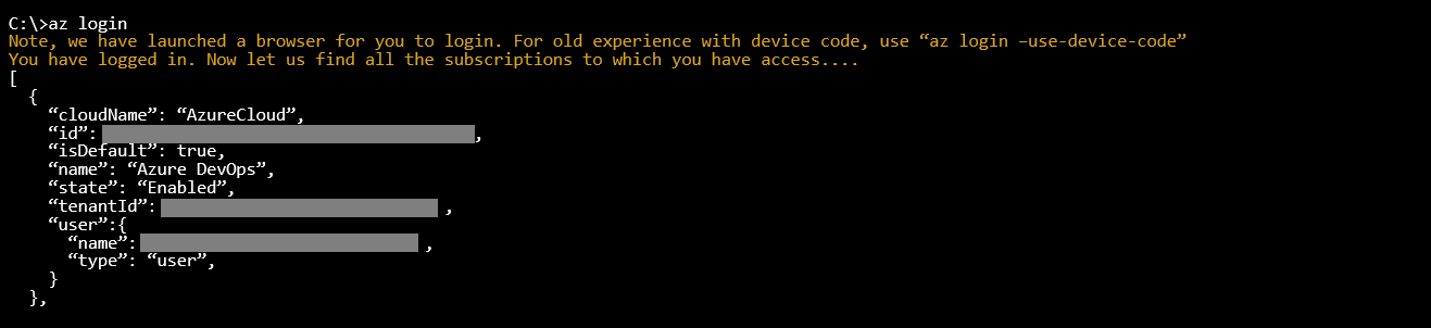 Login to Azure CLI
