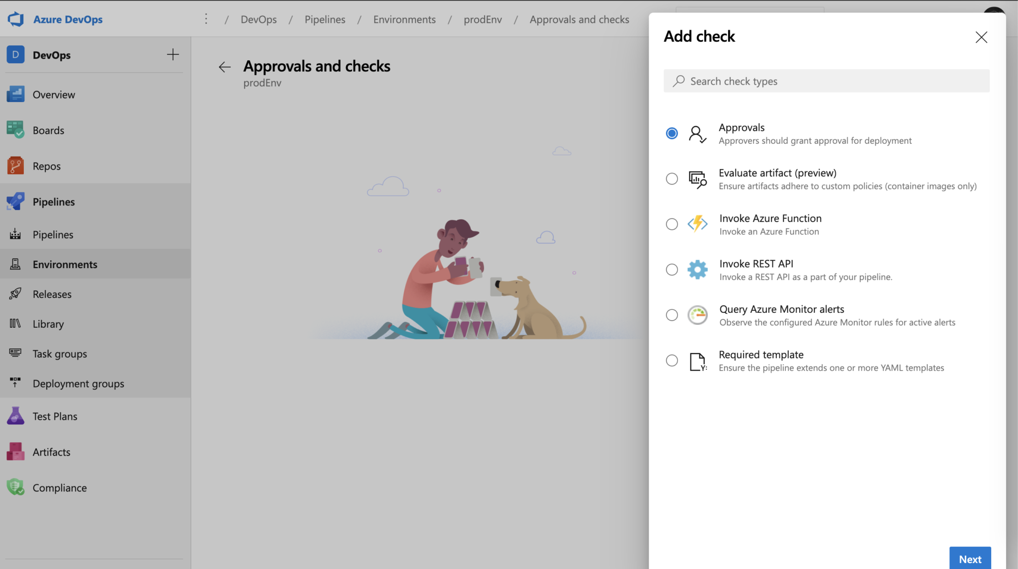Approvals and checks on resources