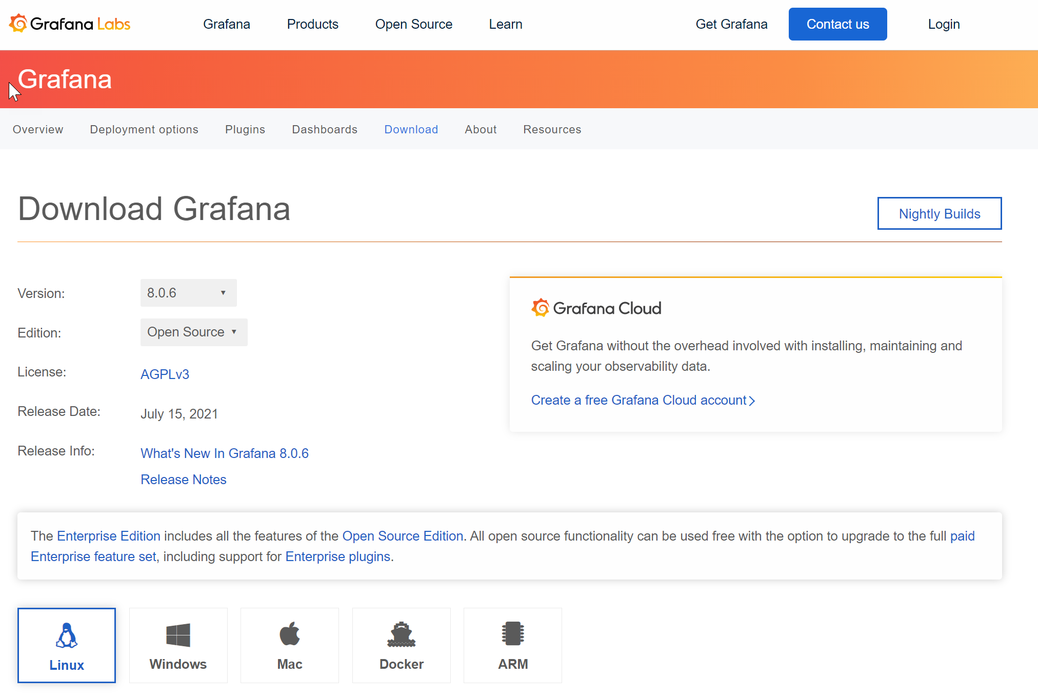 Grafana Download 