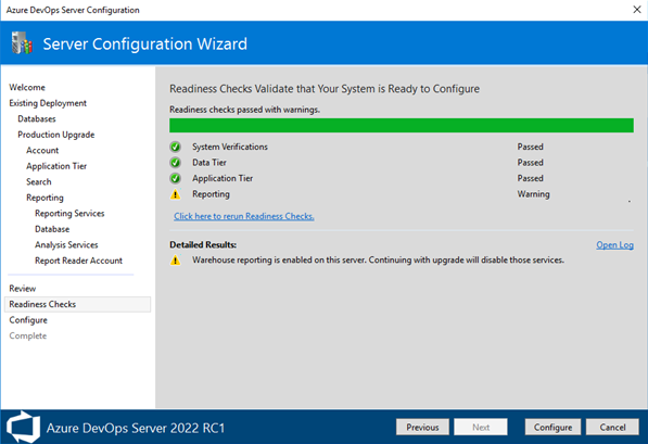 Image of Azure DevOps Server 2022 wizard