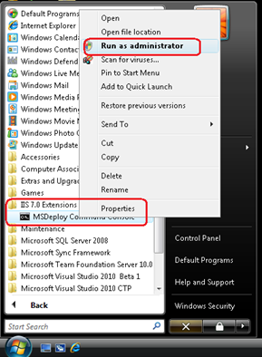 MSDeploy Command Console