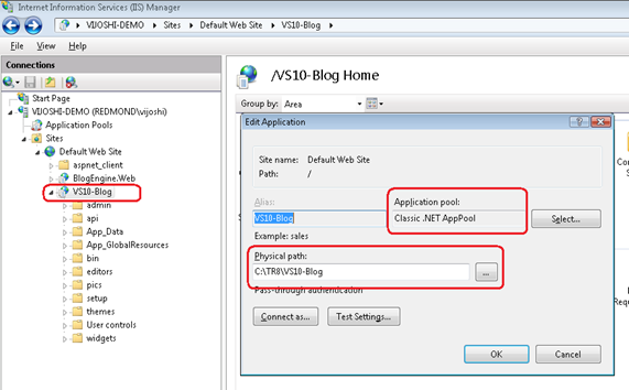 deployed blogengine.web