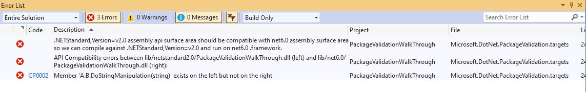 CompatibleFrameworks, Package Validation