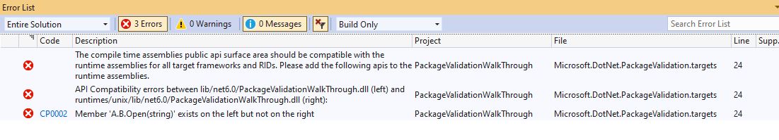 MultipleRuntimes, Package Validation