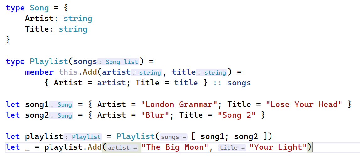 Image with hints for different language elements