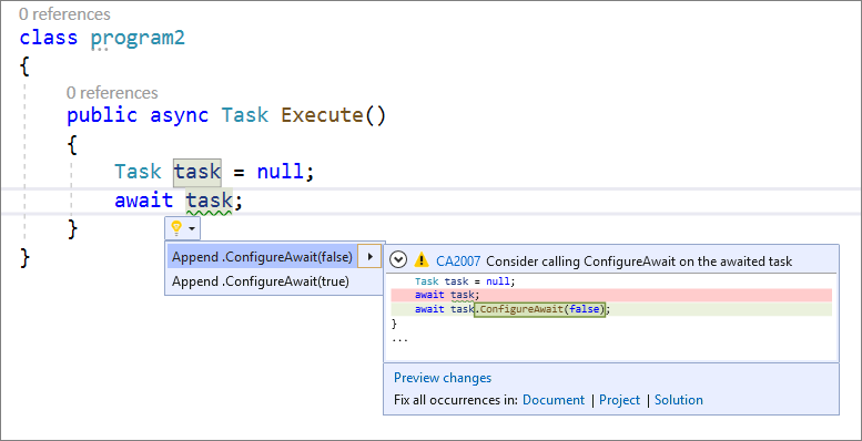 Roslyn Analyzer Preview Change