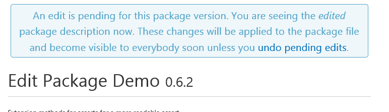 Pending Edit Message