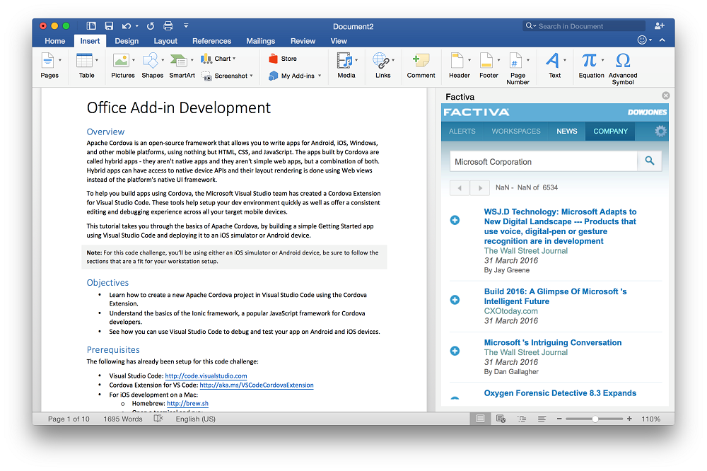 Add-ins for Mac