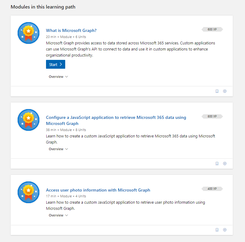 Learning Path modules
