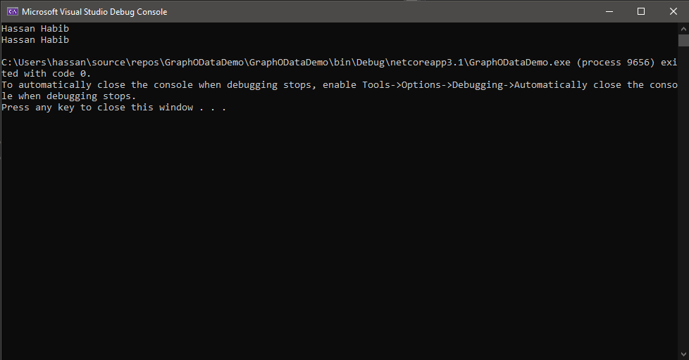 Image OData Output