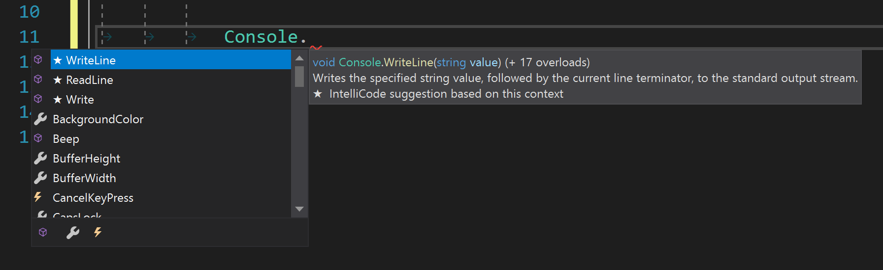 AI-assisted IntelliSense recommendations in Visual Studio