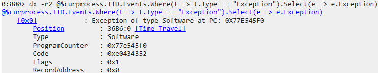 dx Exception Command