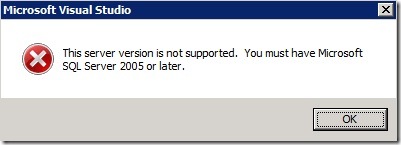 SQLUnsupportedVersion