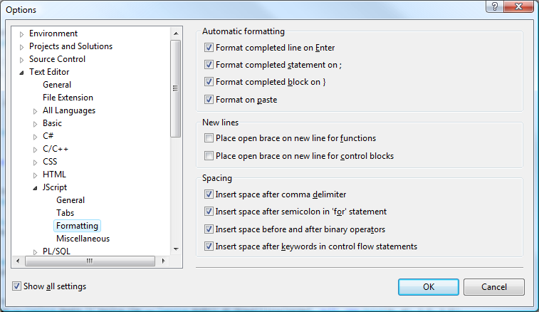 formatting