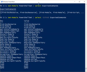 Image of command output